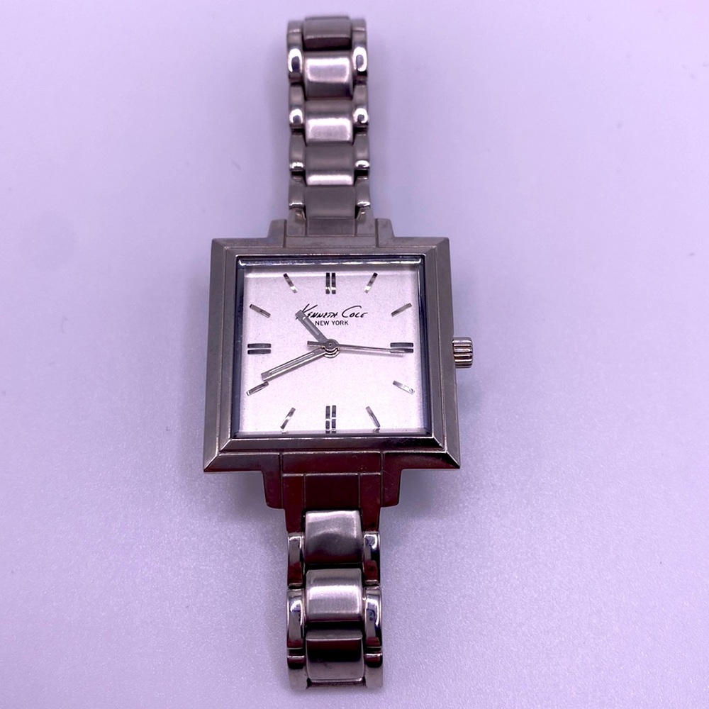 Kenneth Cole silver square watch